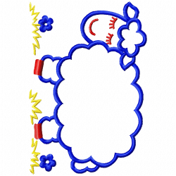 Sheep Embroidery Design 11